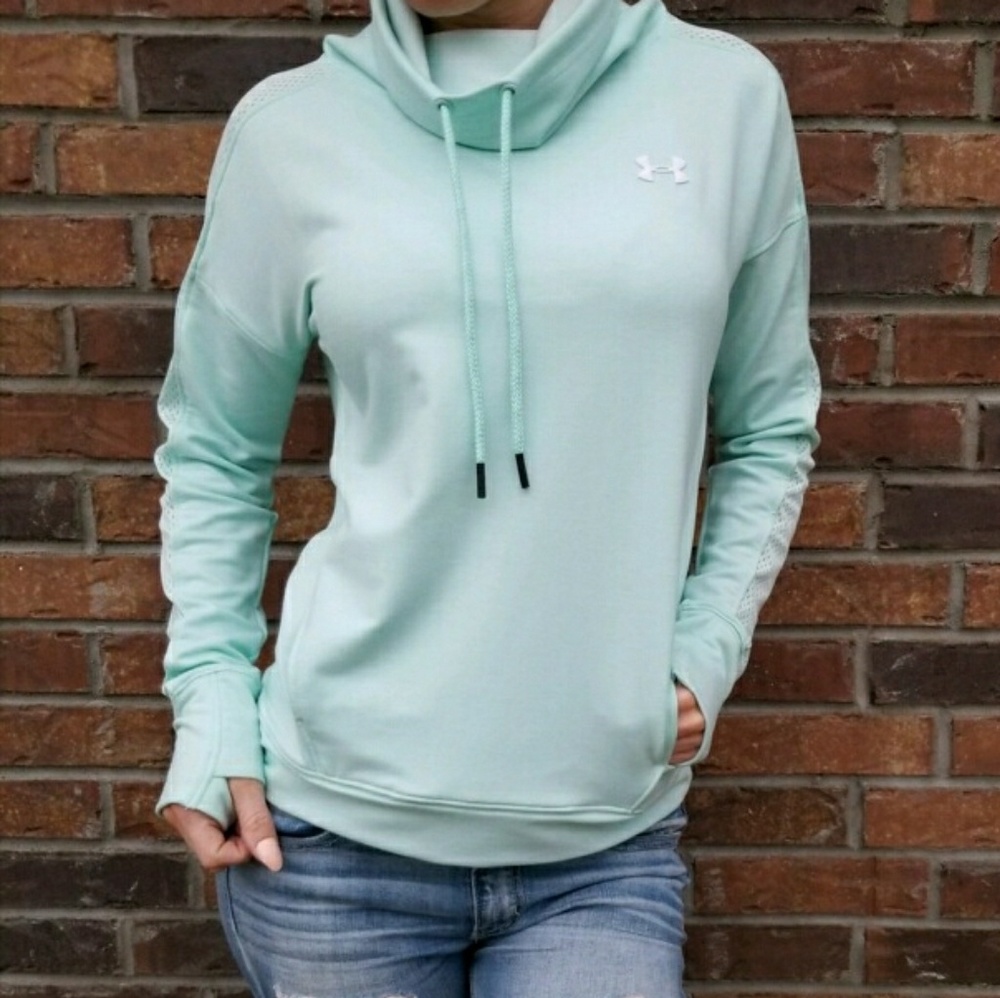 Under Armour Mint Fleece Funnel Top Sweatshirt New